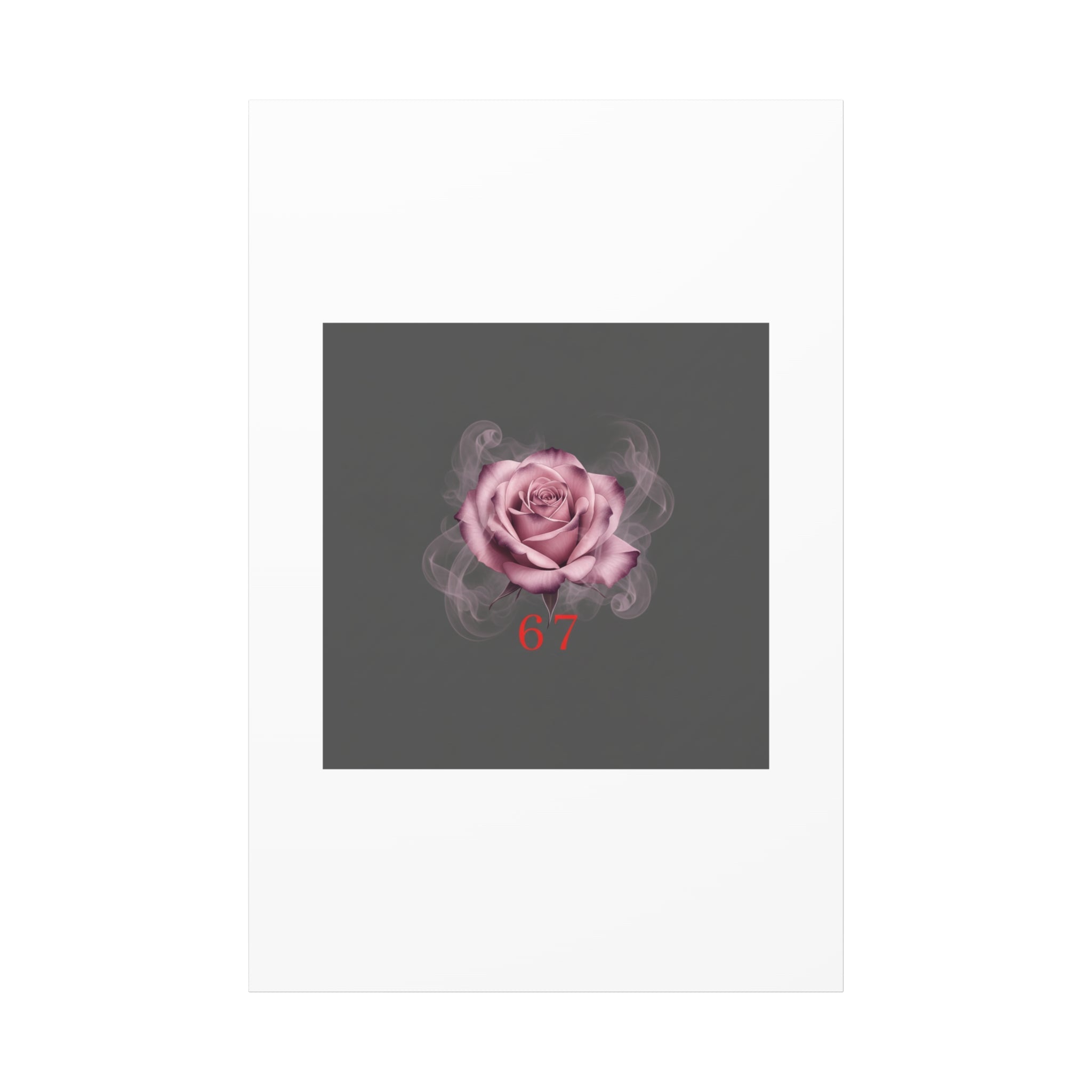 6 7 Valentine's Canvas | Viral Gothic Rose Wall Art | 6 7 Meaning Dark Romance