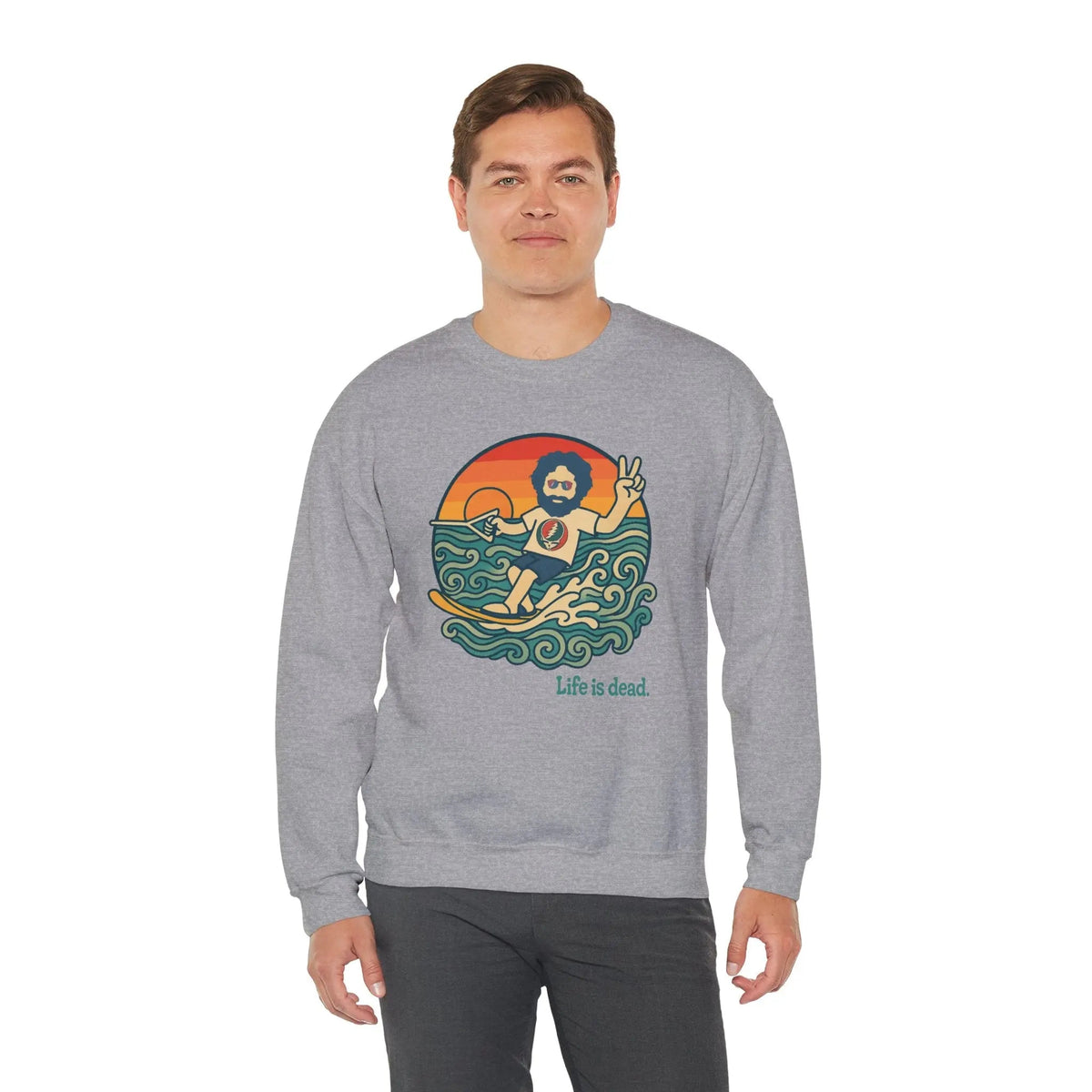 Waterskiin' Jerry Life is Dead Crewneck
