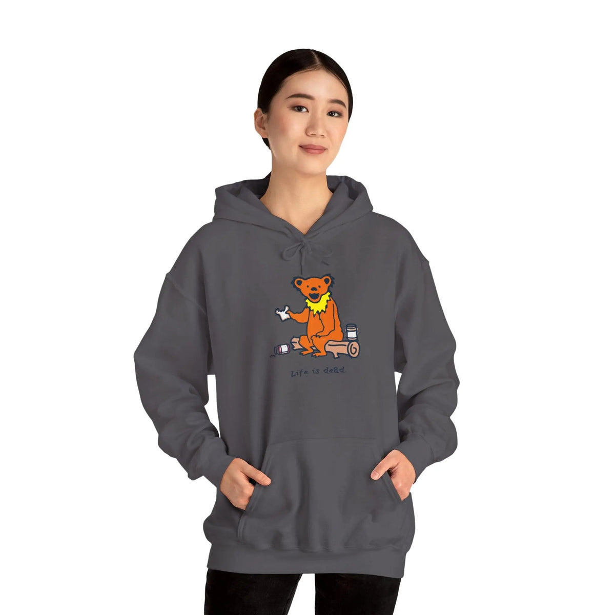 Life is Dead Snackin' Bear Hoodie
