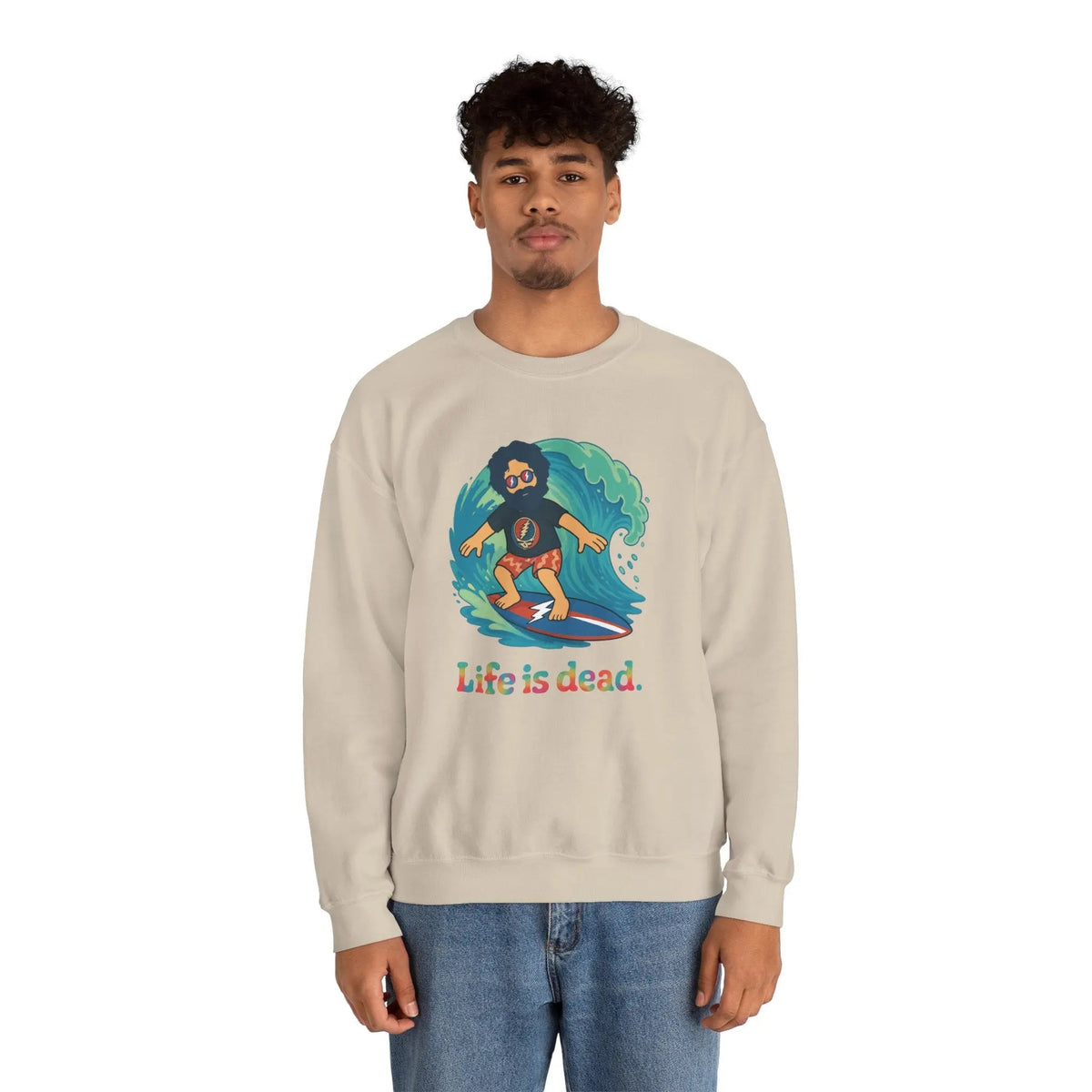 Surfing Jerry Life is Dead Crewneck
