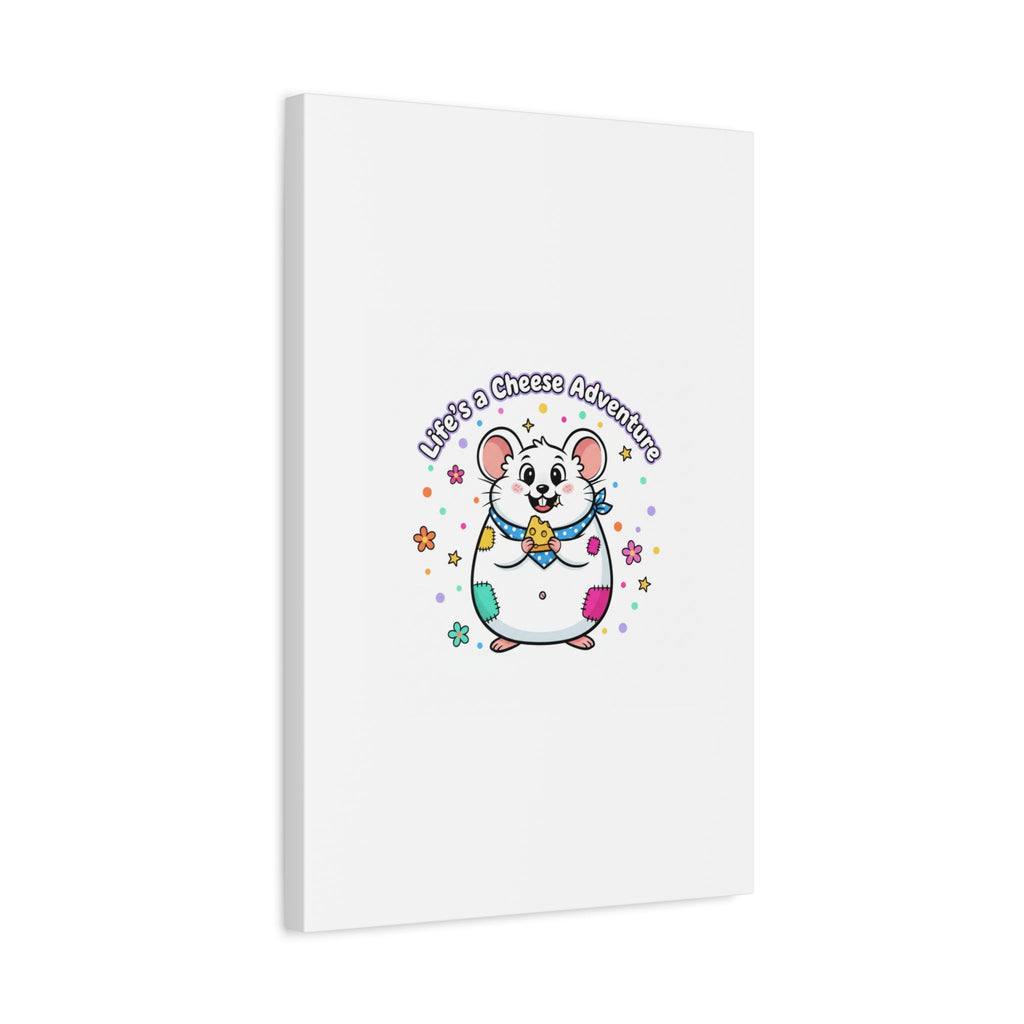 Life's a Cheese Adventure Canvas | Rodent-Core rat art print