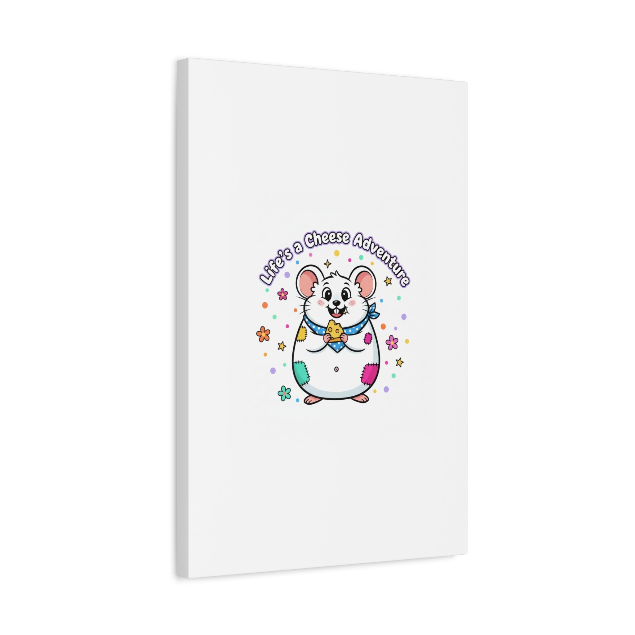 Life's a Cheese Adventure Canvas | Rodent-Core rat art print