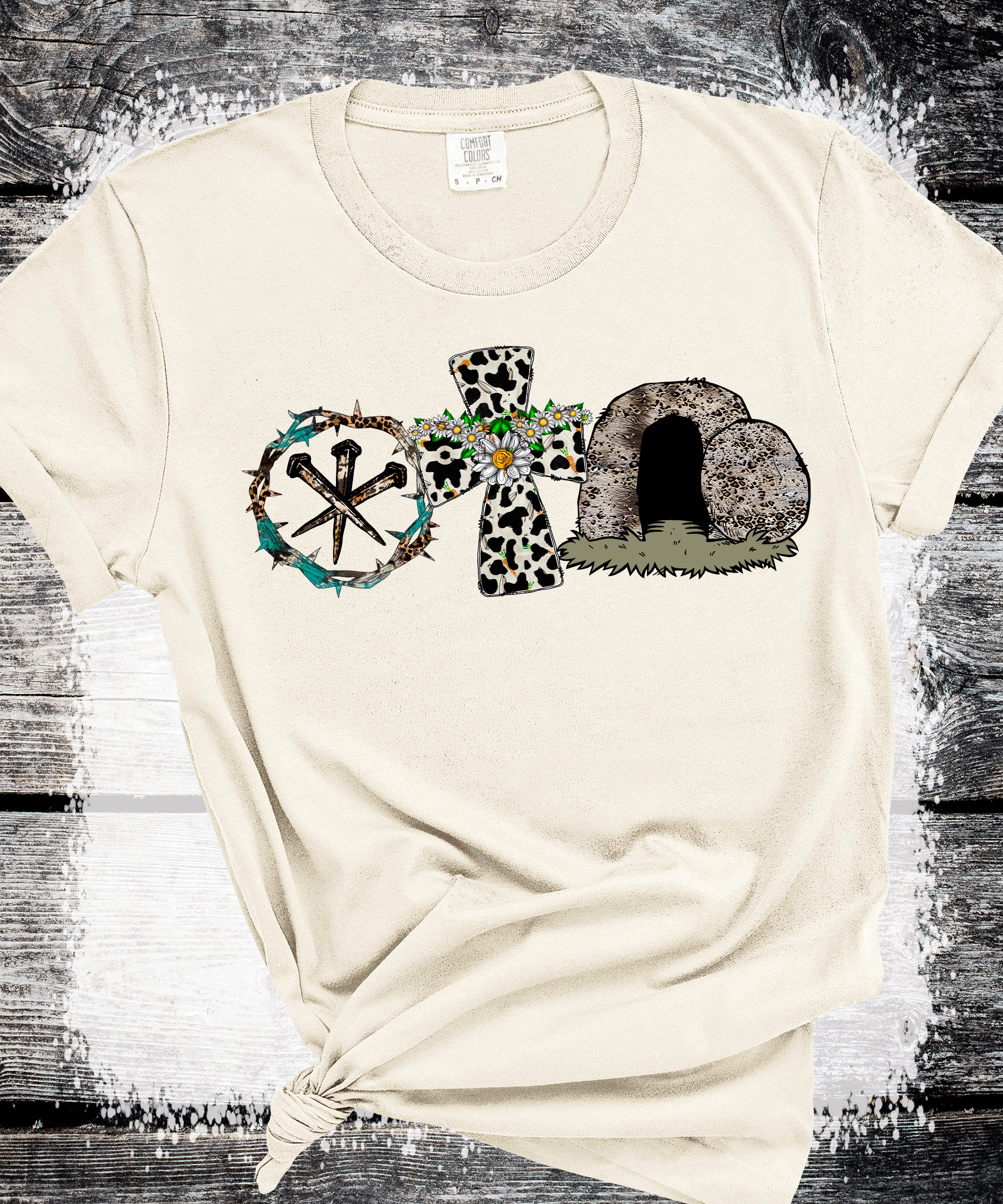 A Blessed Texas Mess Boutique A Lot Can Happen in 3 Days Crown, Cross, Rock T-Shirt, Easter T Shirt, Jesus… — dtf / graphic shirts category context