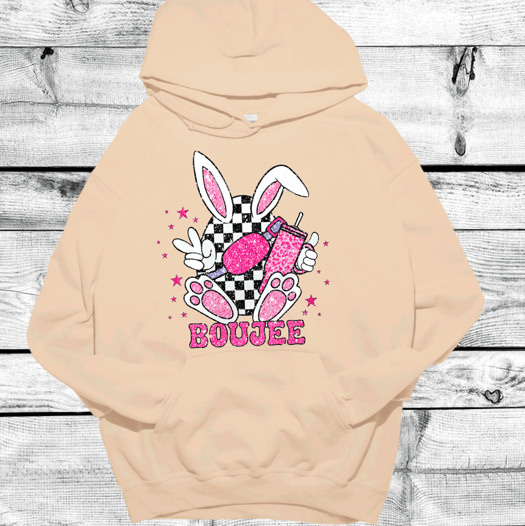 A Blessed Texas Mess Boutique Boujee Happy Easter T-Shirt, Easter Eggs T Shirt, Racing Egg Shirt, Happy… — detail shot 6