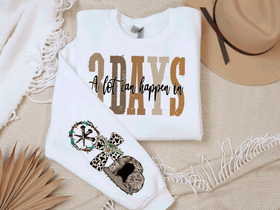 A Blessed Texas Mess Boutique alot can happen in 3 days Easter Sweatshirt