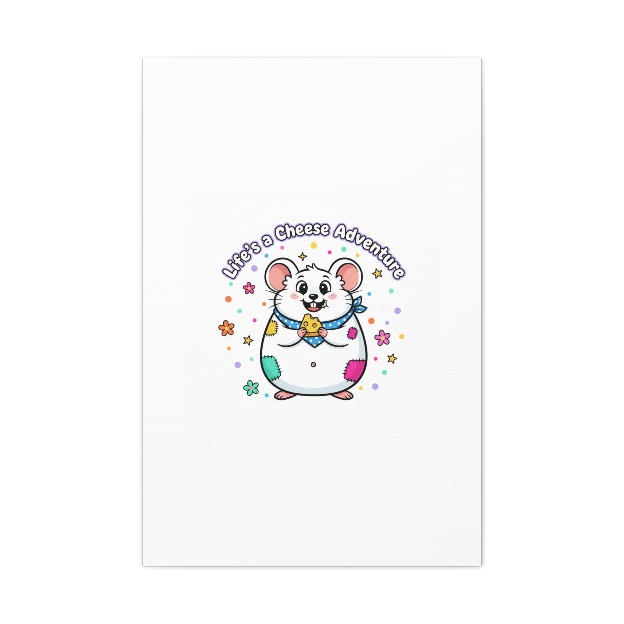 Life's a Cheese Adventure Canvas | Rodent-Core rat art print