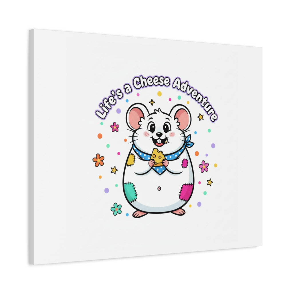 Life's a Cheese Adventure Canvas | Rodent-Core rat art print