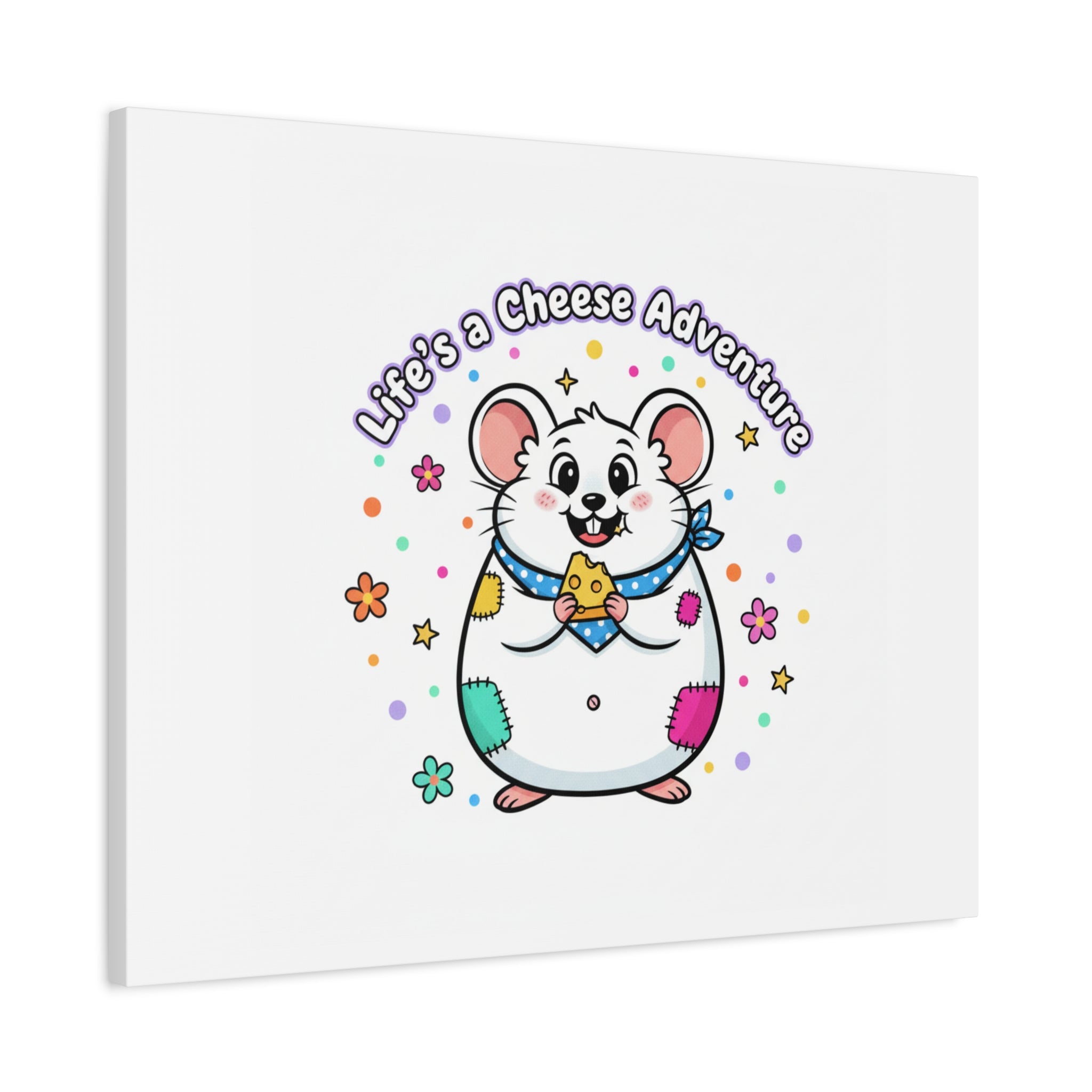 Life's a Cheese Adventure Canvas | Rodent-Core rat art print