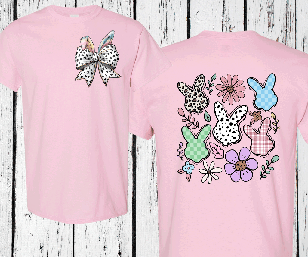 A Blessed Texas Mess Boutique Boho Easter Conquette Bow, Easter Bunny Ears, Spring Floral Bunny, Easter… — detail shot 6