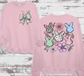 A Blessed Texas Mess Boutique Boho Easter Conquette Bow, Easter Bunny Ears, Spring Floral Bunny, Easter… — main product shot