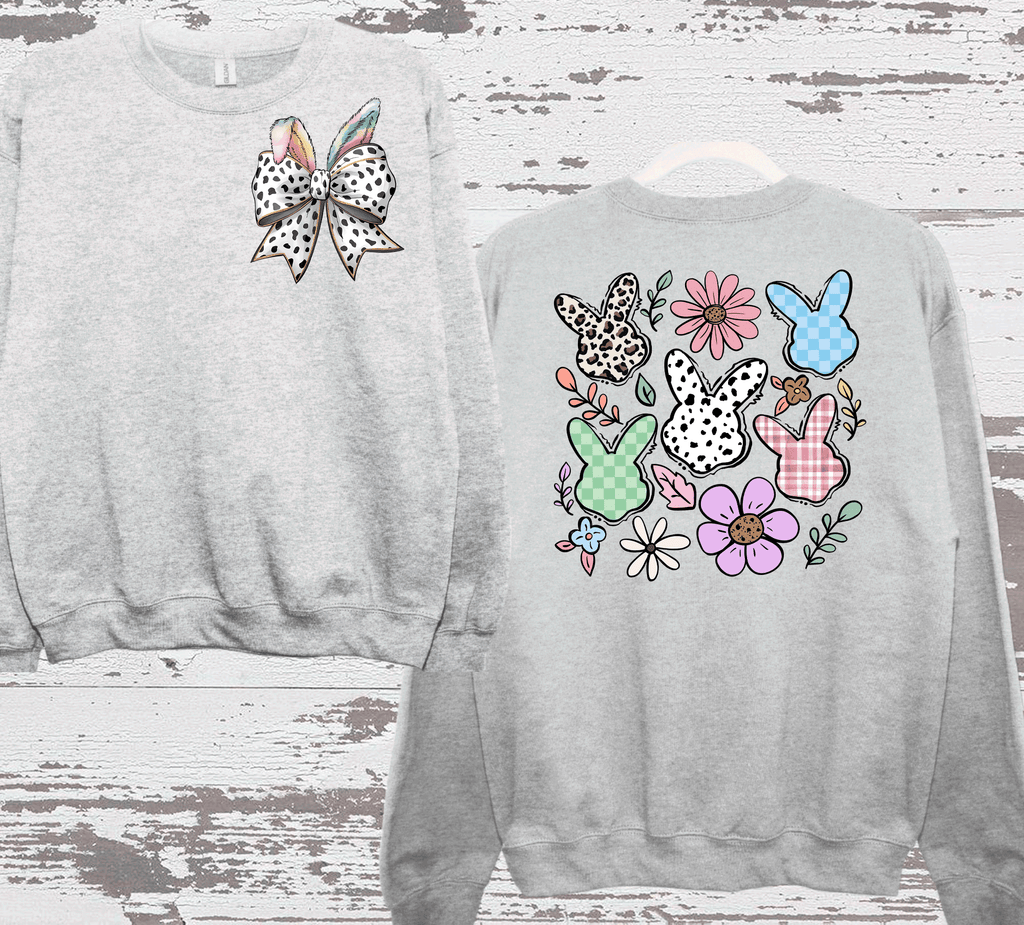A Blessed Texas Mess Boutique Boho Easter Conquette Bow, Easter Bunny Ears, Spring Floral Bunny, Easter… — A Blessed Texas Mess Boutique branding close-up