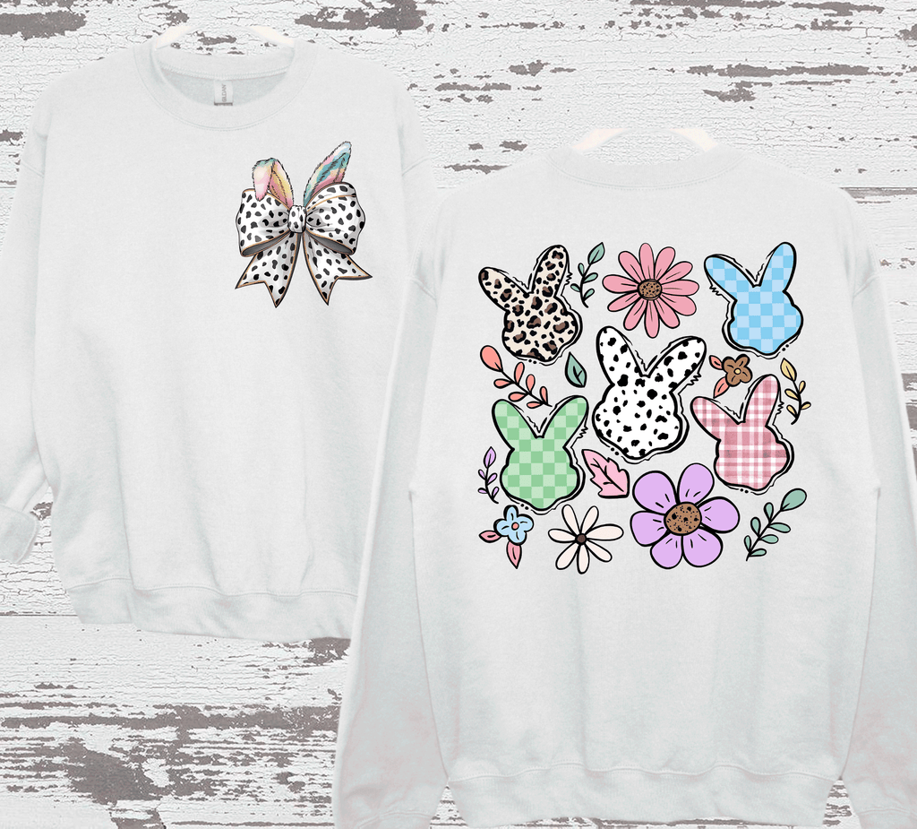 A Blessed Texas Mess Boutique Boho Easter Conquette Bow, Easter Bunny Ears, Spring Floral Bunny, Easter… — dtf / graphic shirts category context
