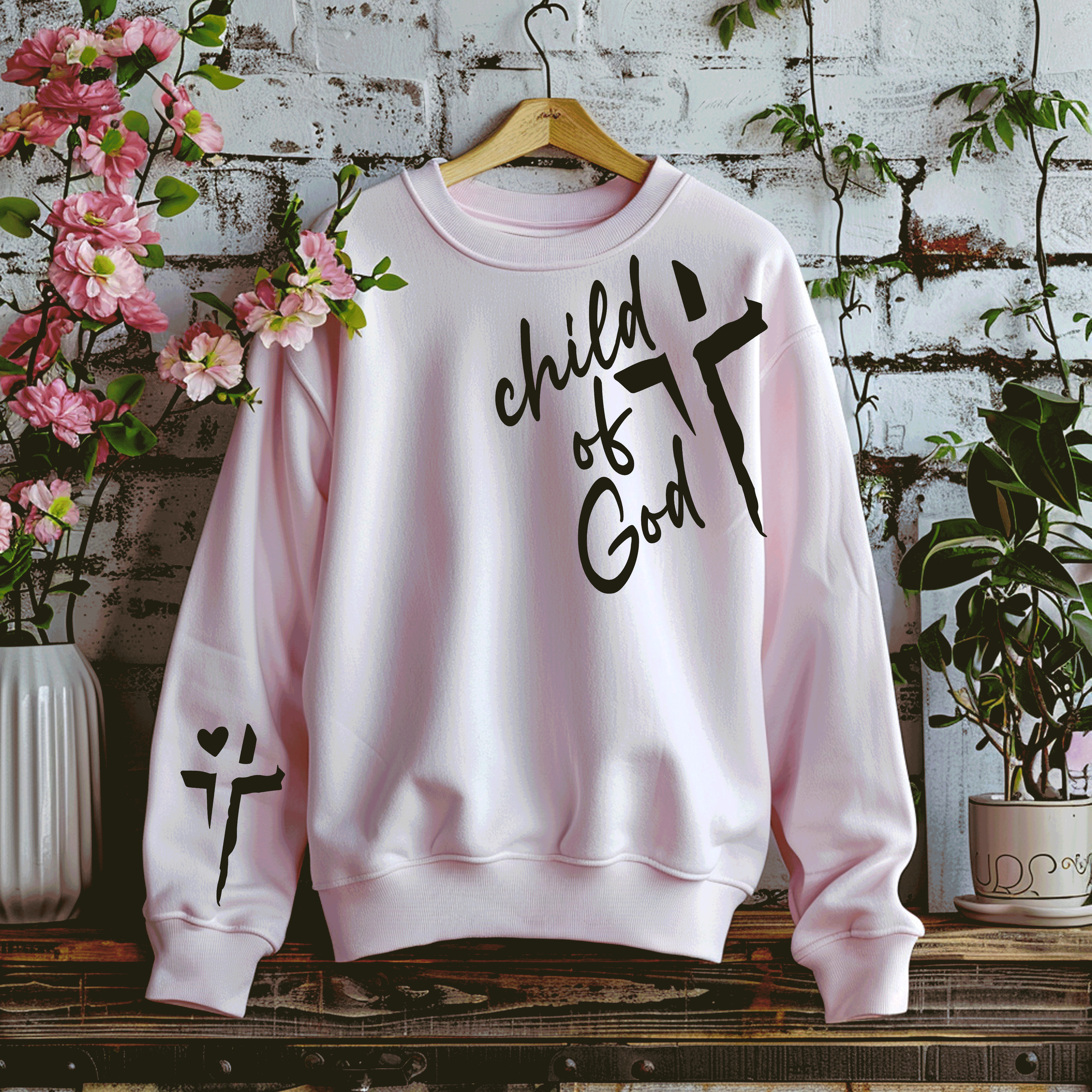 A Blessed Texas Mess Boutique Child of God Sweatshirt, Trending Corinthians Bible Verse, Inspirational… — main product shot