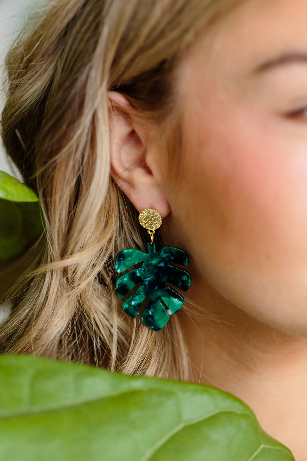 Pretty Little Patriot Pretty Little Patriot West Palm green earrings — green detail