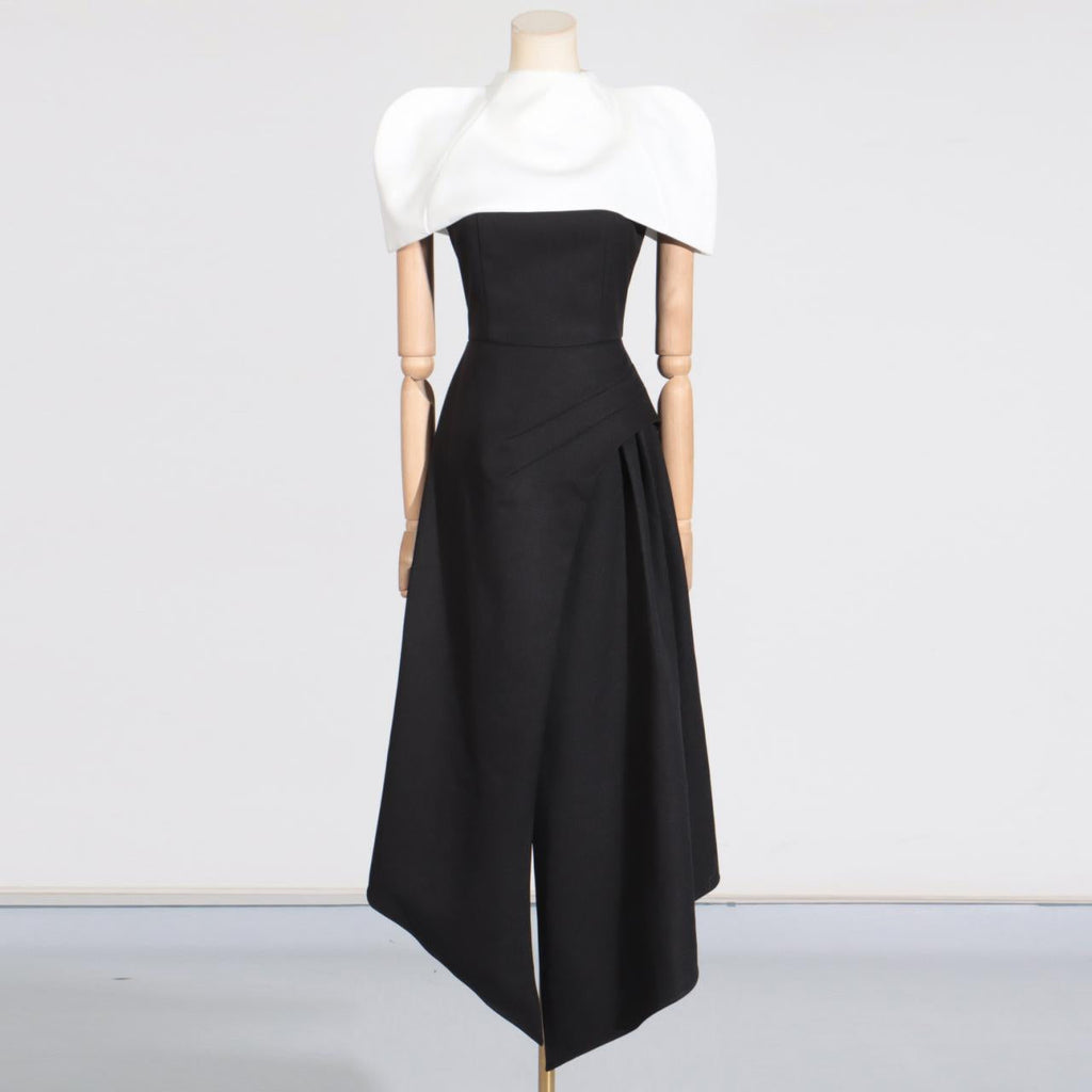 Elegant Vietnam Special Interest Design Detachable Pullover Patchwork Cami Dress Women Summer Slit Dress Women