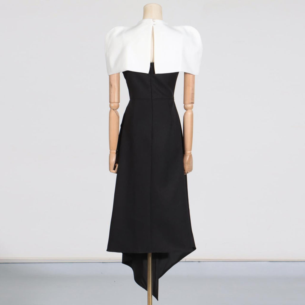 Elegant Vietnam Special Interest Design Detachable Pullover Patchwork Cami Dress Women Summer Slit Dress Women