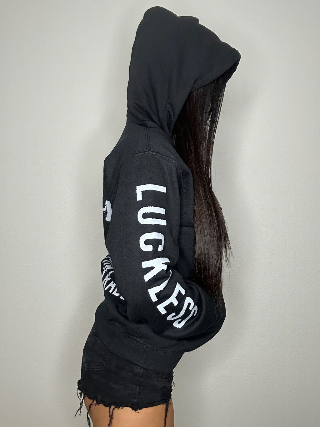 Luckless Outfitters Support Skilled Trades Hoodie — back view