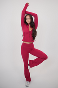 KIMITH BRAND I Live in Luxury Red Flare Pant — main product shot