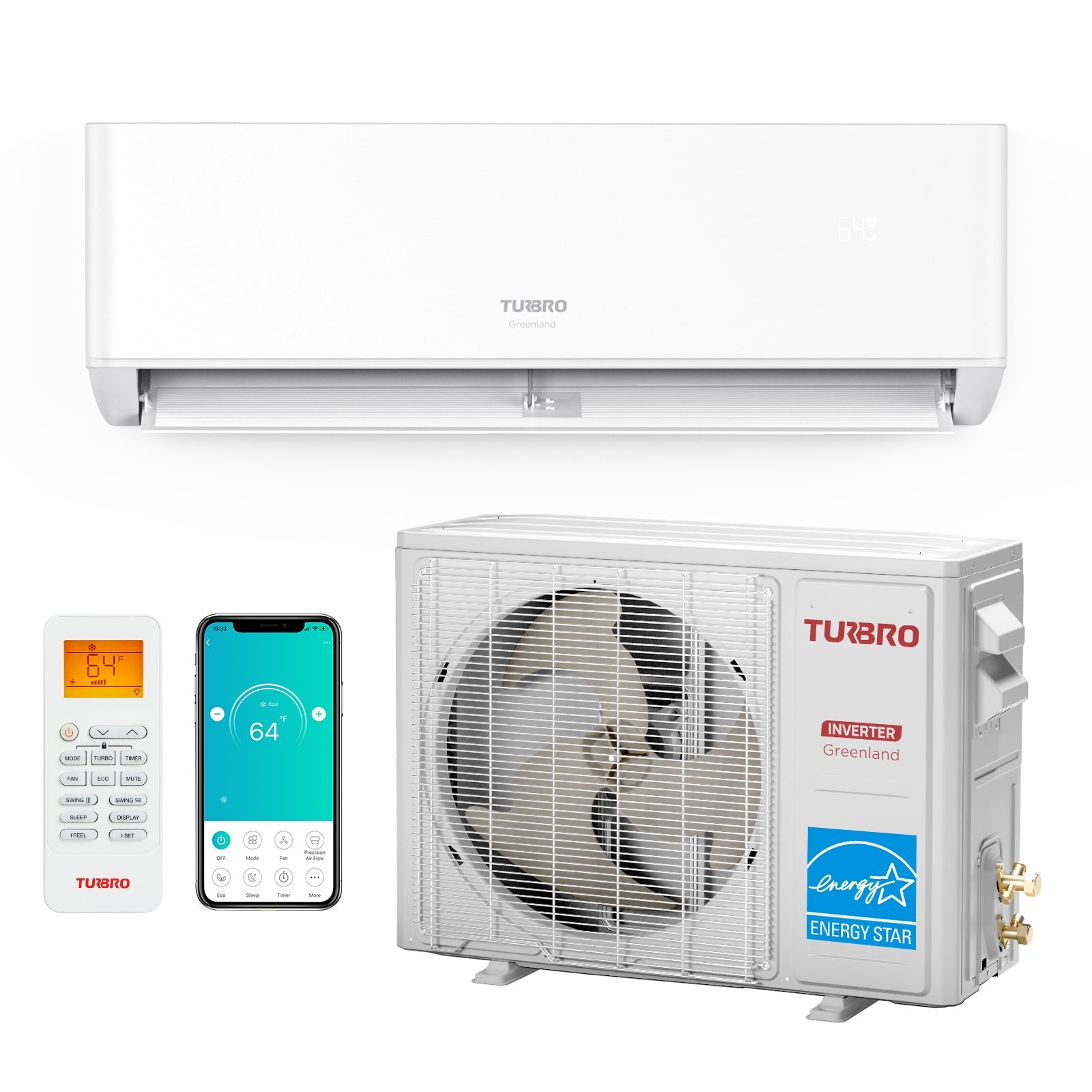 Greenland 24,000 BTU Single Zone Mini Split AC (R454B) – TURBRO