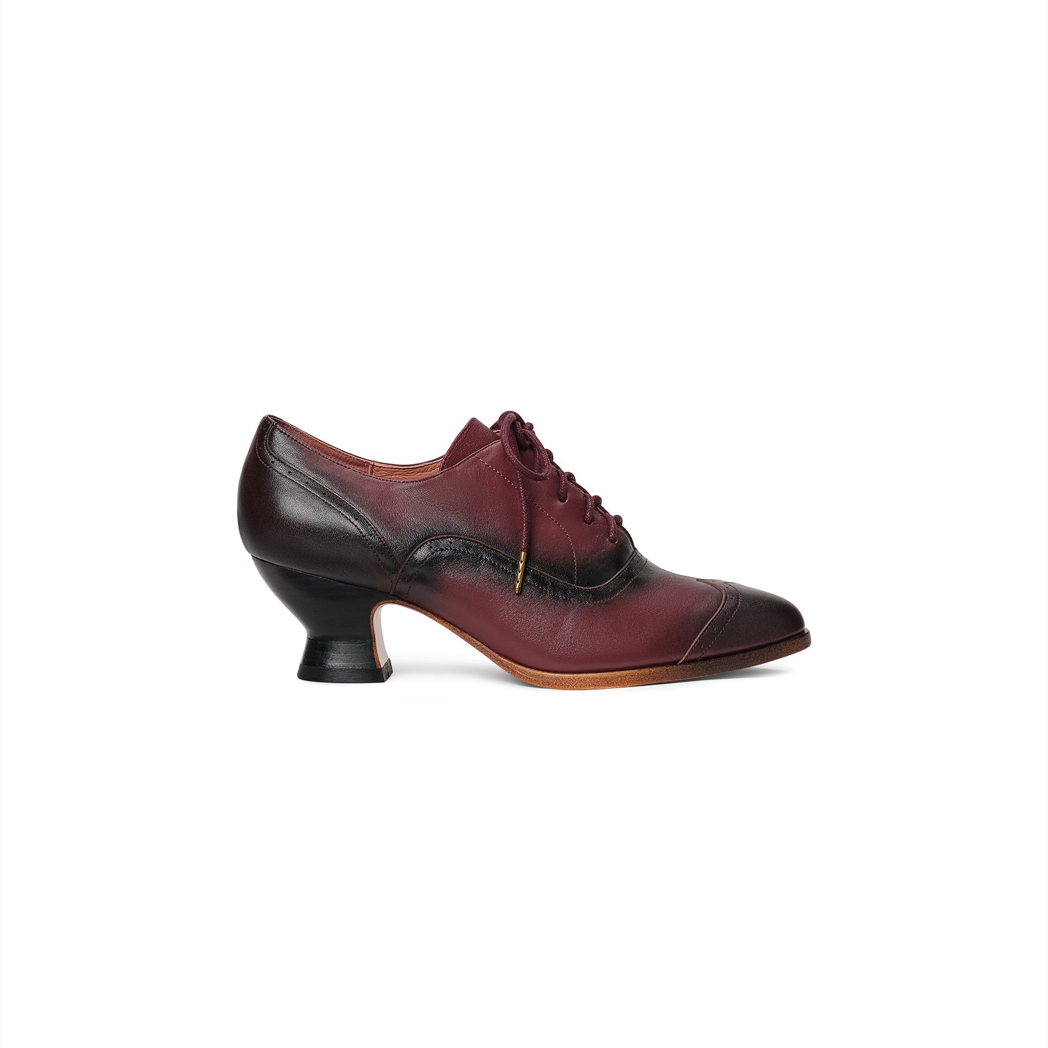 American Duchess Londoner Edwardian Oxfords (Cherry) — lifestyle context