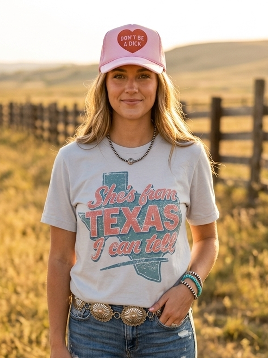 Wild Junkie She's From Texas I Can Tell Graphic Tee — graphic tees category context