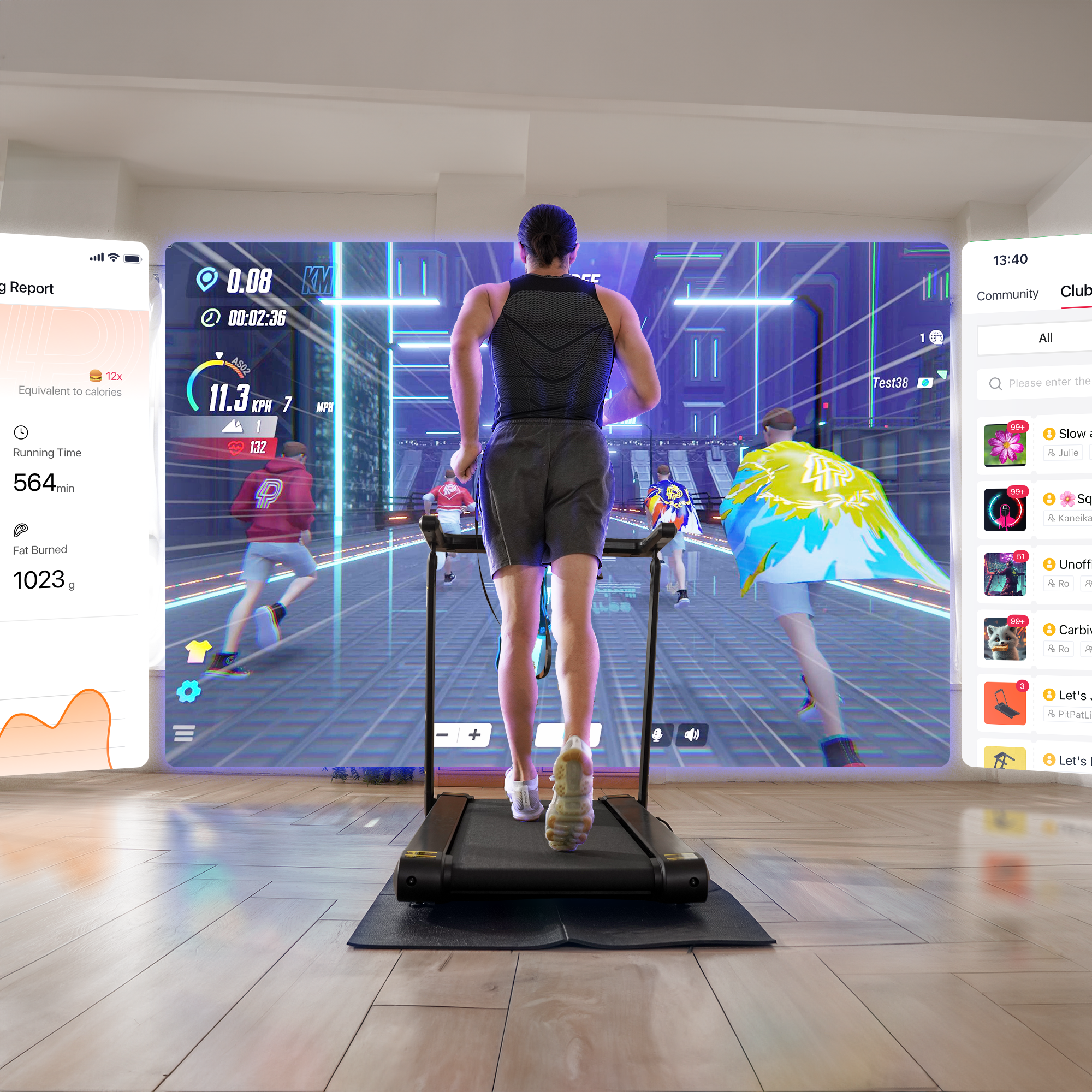 DeerRun X20 Incline Home Treadmill with 15% Auto Incline & Full Running Deck | 400 lbs, 11.3 mph – DeerRun®, view 14