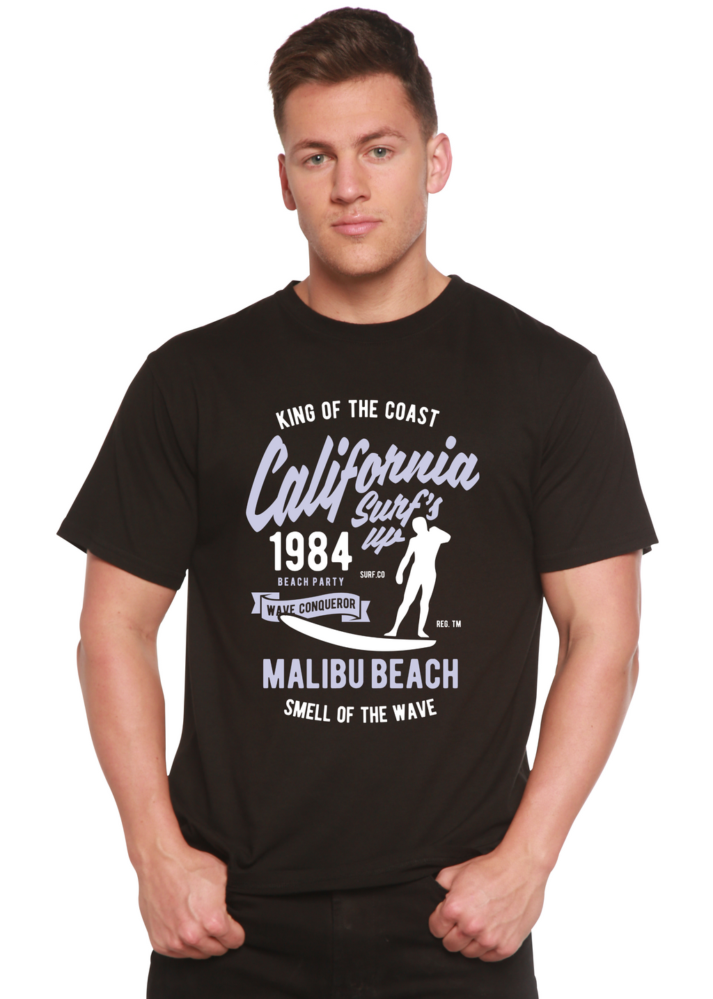 Spun Bamboo California 1984 Spun Bamboo® Men's Bamboo Viscose/Organic Cotton Short Sleeve Graphic T-Shirt — main product shot