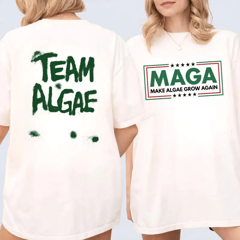 "Make Algae Great Again" Funny T-Shirt – Retro Eco-Friendly Science Unisex Graphic Tee