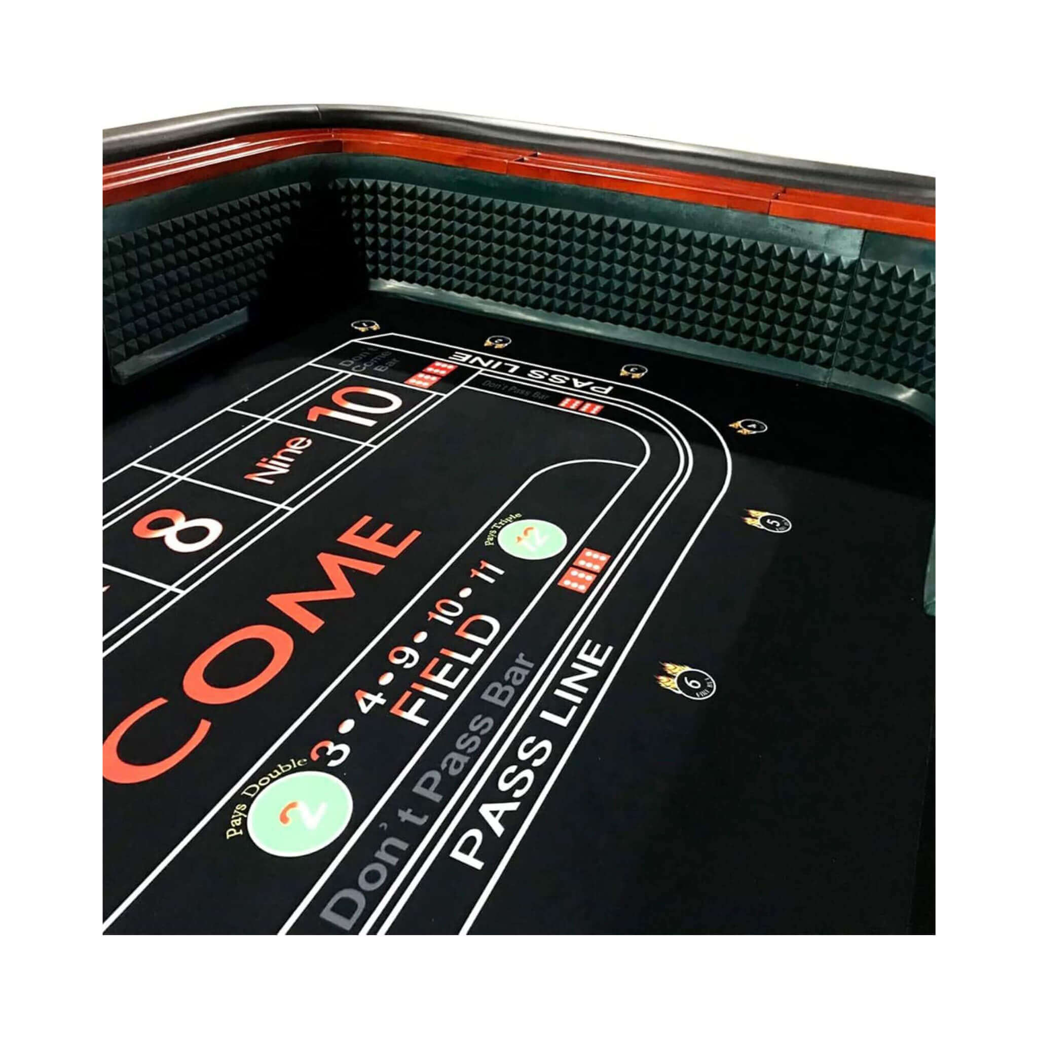 12FT Casino Style Craps Table With Full Drink Rail And Cushion Rim Cover (SAK35098) – SAKSBY WHOLESALE, view 8