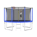 Premium 12FT Outdoor Backyard Trampoline For Kids And Adults With Basketball Hoop And Safety Enclosure (SAK15723) – SAKSBY WH