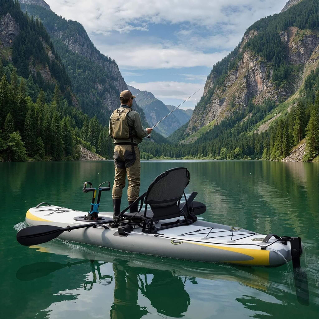 Portable 12FT Lightweight Inflatable PVC Fishing Kayak With Pedal System (SAK64328) – SAKSBY WHOLESALE, view 4