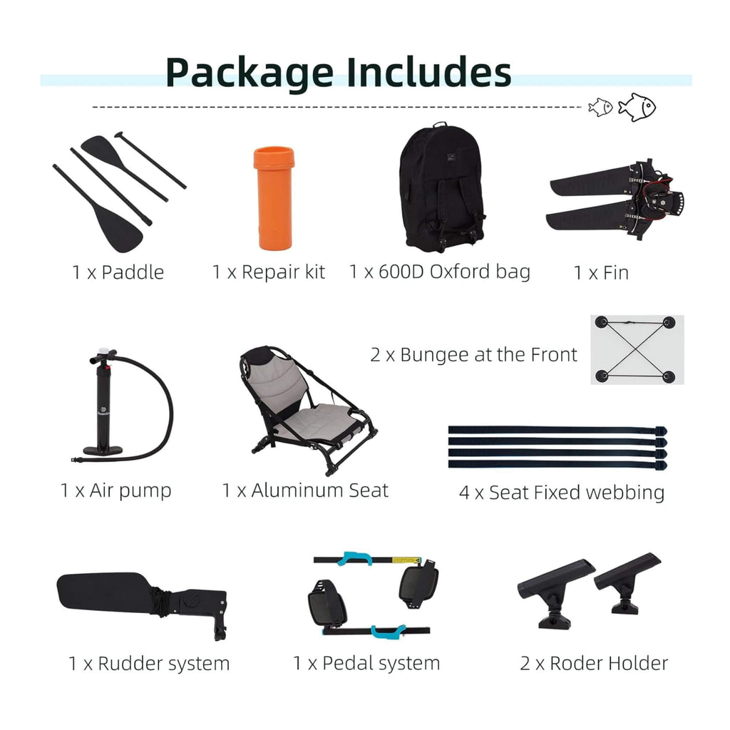 Premium 12FT Lightweight Inflatable Fishing Kayak With Pedal System (SAK15079) – SAKSBY WHOLESALE, view 11