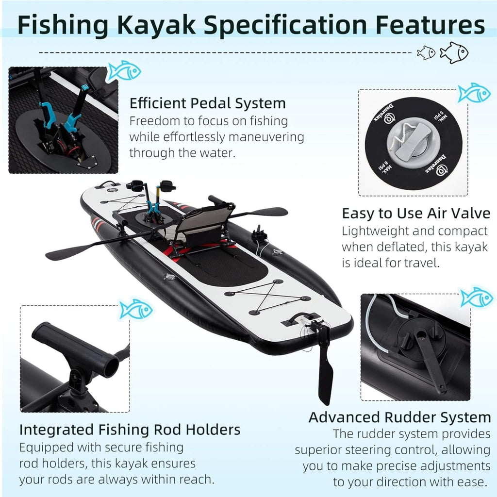 Premium 12FT Lightweight Inflatable Fishing Kayak With Pedal System (SAK15079) – SAKSBY WHOLESALE, view 8