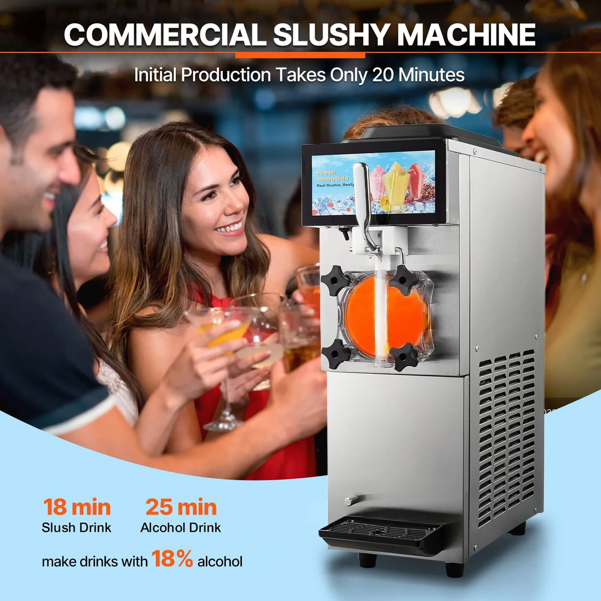 12L Commercial Single Tank Stainless Steel Slushy Machine With Touchscreen (SAK35871) – SAKSBY WHOLESALE, view 7