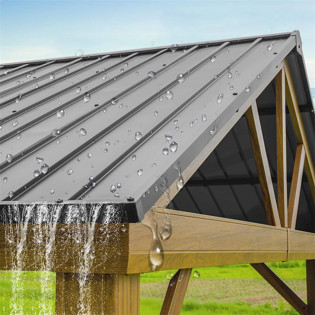 [12X14FT] Alora Hardtop All-Weather Outdoor Gazebo With Galvanized Steel Roof (SAK83261) – SAKSBY WHOLESALE, view 7