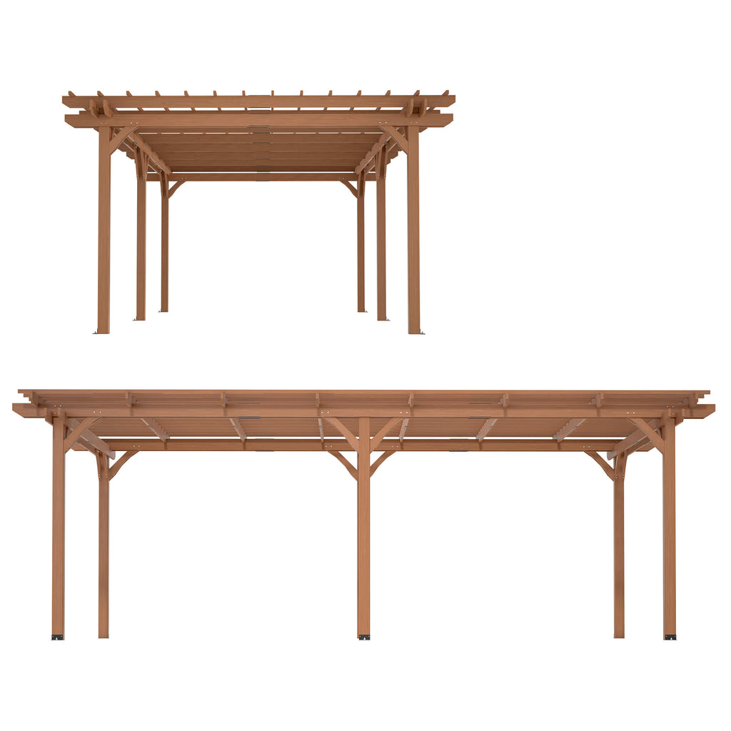 [12X16FT] Alora Extra-Large Outdoor Wooden Waterproof Grape Pergola (SAK76476) – SAKSBY WHOLESALE, view 10