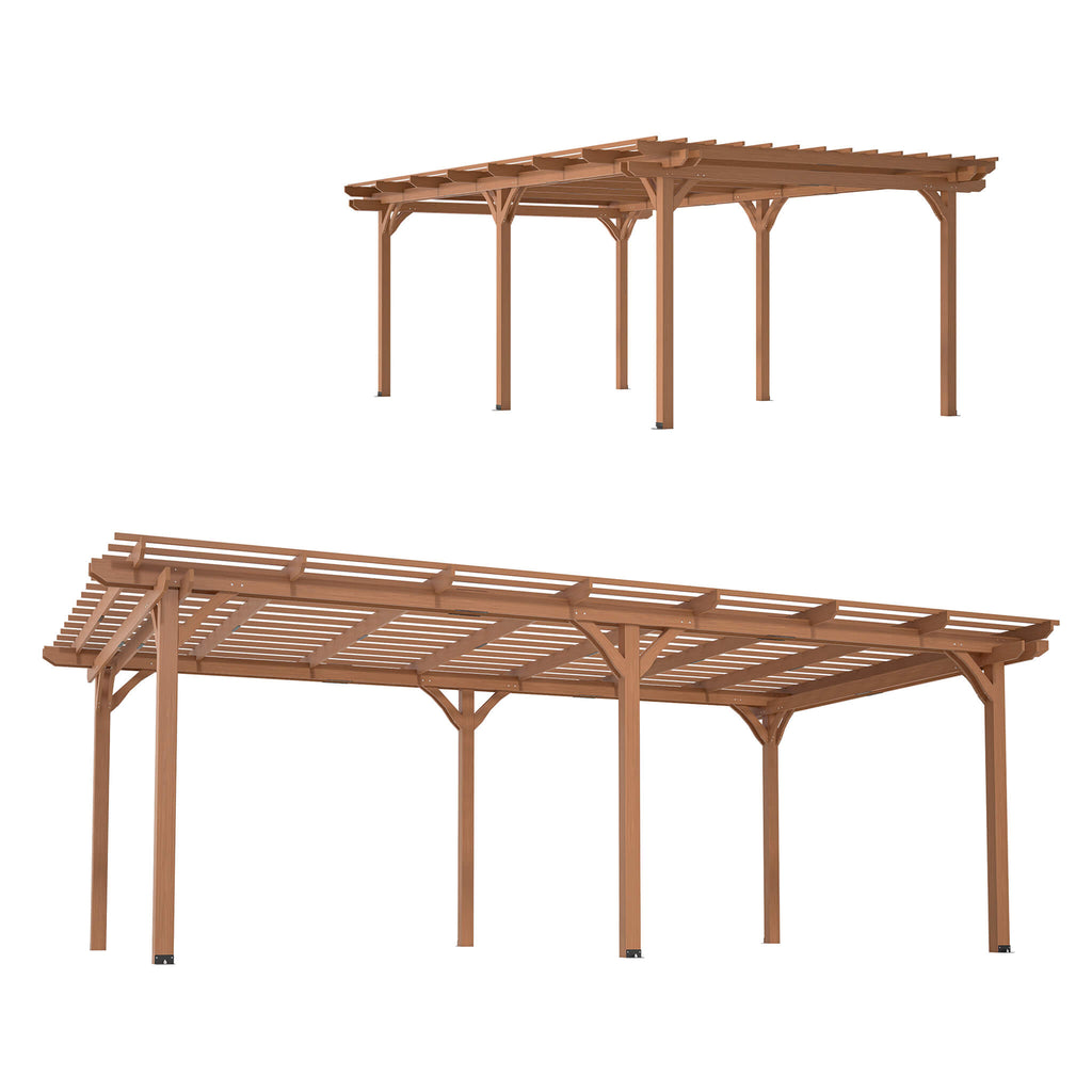 [12X16FT] Alora Extra-Large Outdoor Wooden Waterproof Grape Pergola (SAK76476) – SAKSBY WHOLESALE, view 8