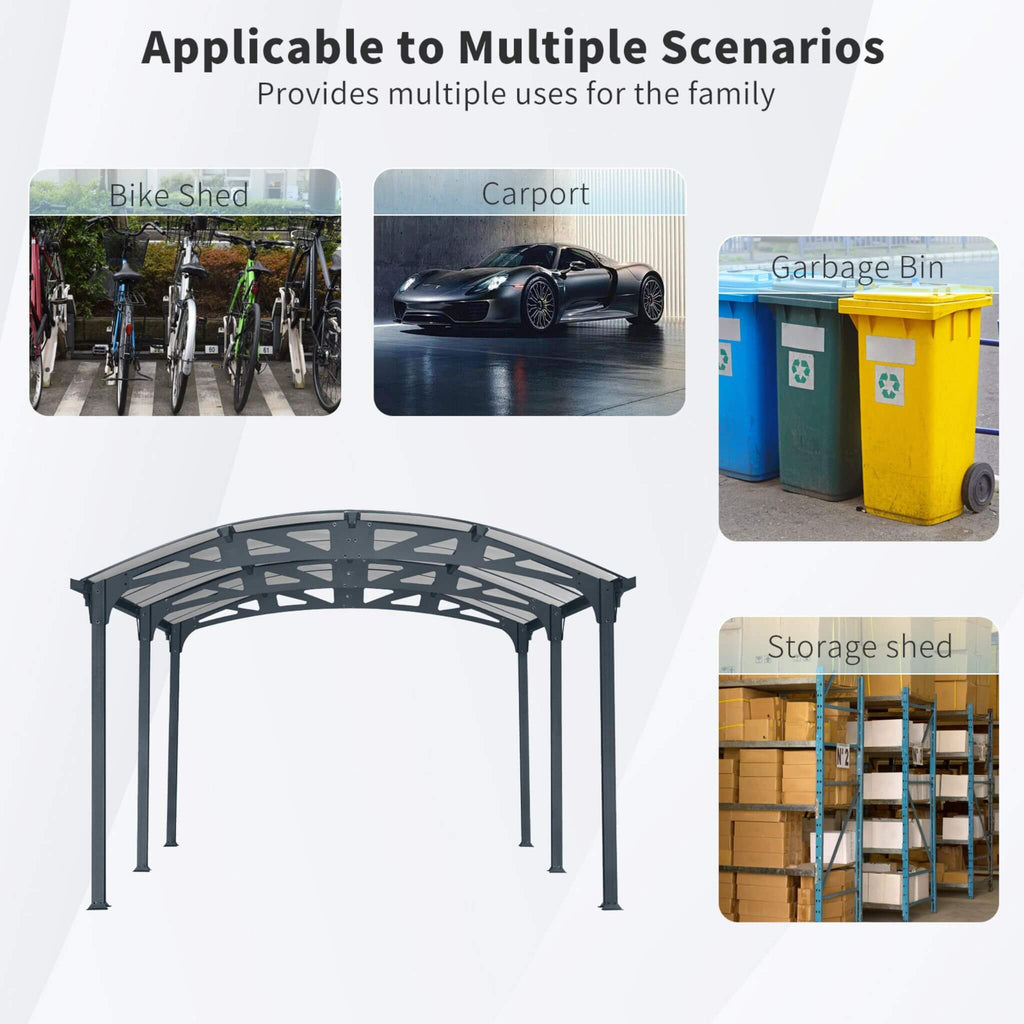 [12X16FT] Alora Large Outdoor Aluminum Arch Carport With Polycarbonate Panels (SAK65820) – SAKSBY WHOLESALE, view 7