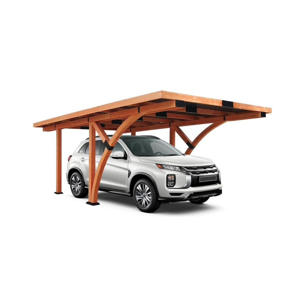 [12X18FT] Alora Premium Heavy-Duty Pine Wood Arc-Shaped Carport With Metal Roof (SAK94716) – SAKSBY WHOLESALE, view 6