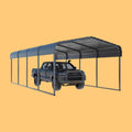 [12X20FT] Alora Premium Heavy-Duty Outdoor Canopy Garage Shelter With Galvanized Metal Roof (SAK91523) – SAKSBY WHOLESALE