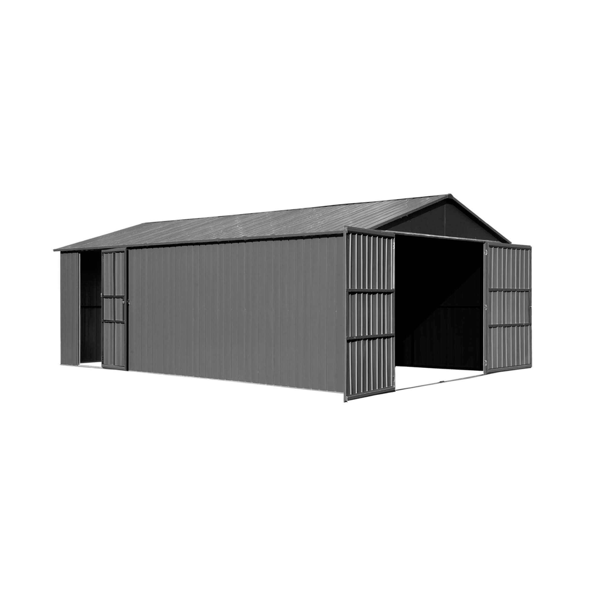 Extra-Large Outdoor Heavy-Duty Metal Garage Shed With Lockable Doors [No Floor] (SAK14093) – SAKSBY WHOLESALE