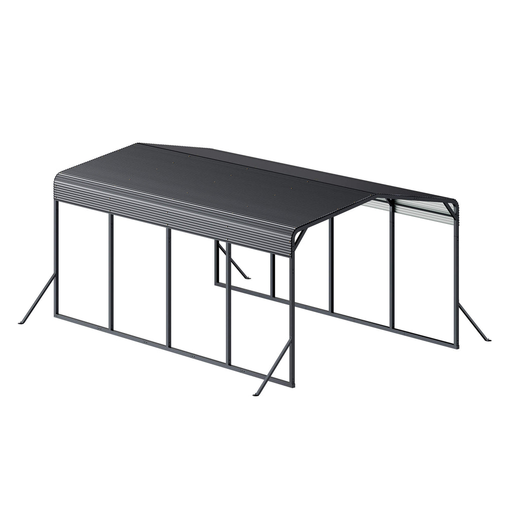 [12X20FT] Alora Heavy-Duty All-Weather Metal Carport With Reinforced Support Base (SAK97381) – SAKSBY WHOLESALE, view 7