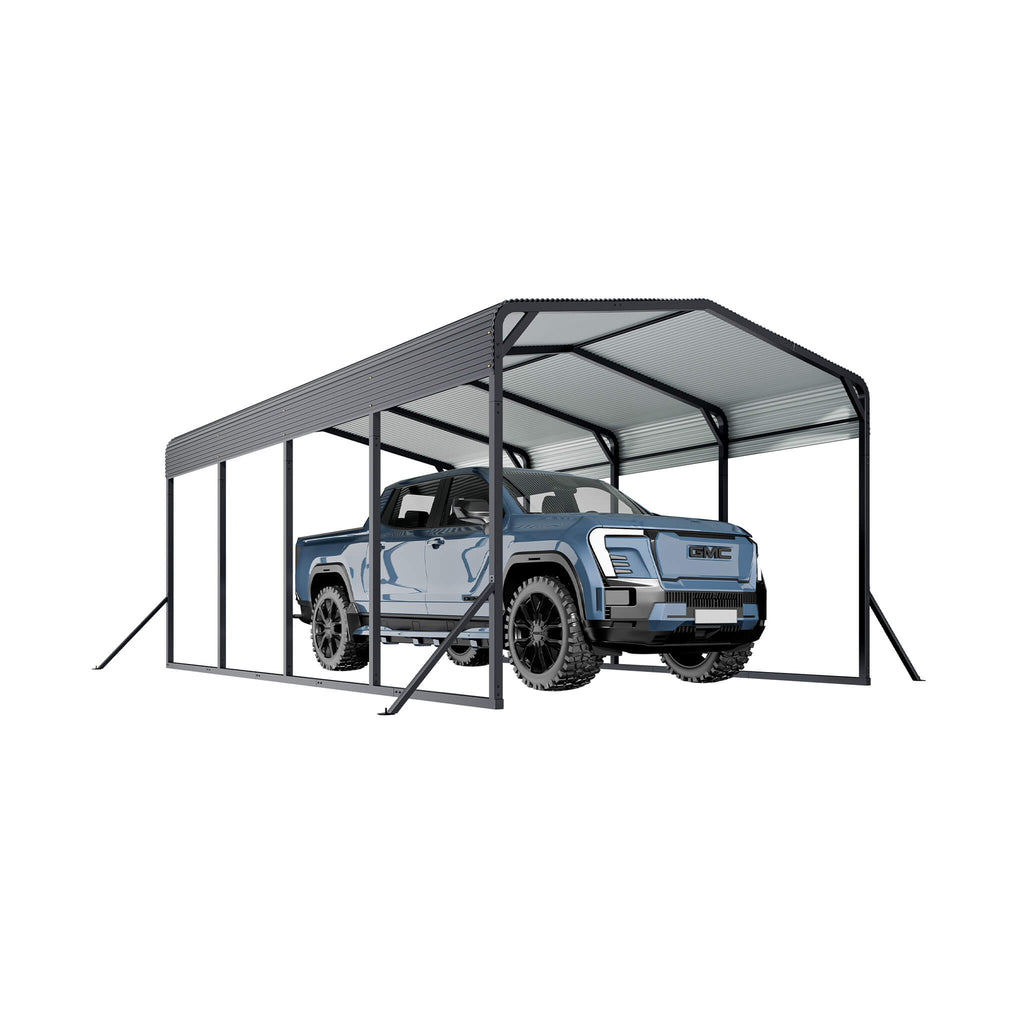 [12X20FT] Alora Heavy-Duty All-Weather Metal Carport With Reinforced Support Base (SAK97381) – SAKSBY WHOLESALE, view 3
