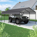 [12X20FT] Alora Heavy-Duty Metal Carport With Galvanized Steel Roof For Car, Boats And Trucks, Gray (SAK95562) – SAKSBY WHOLE
