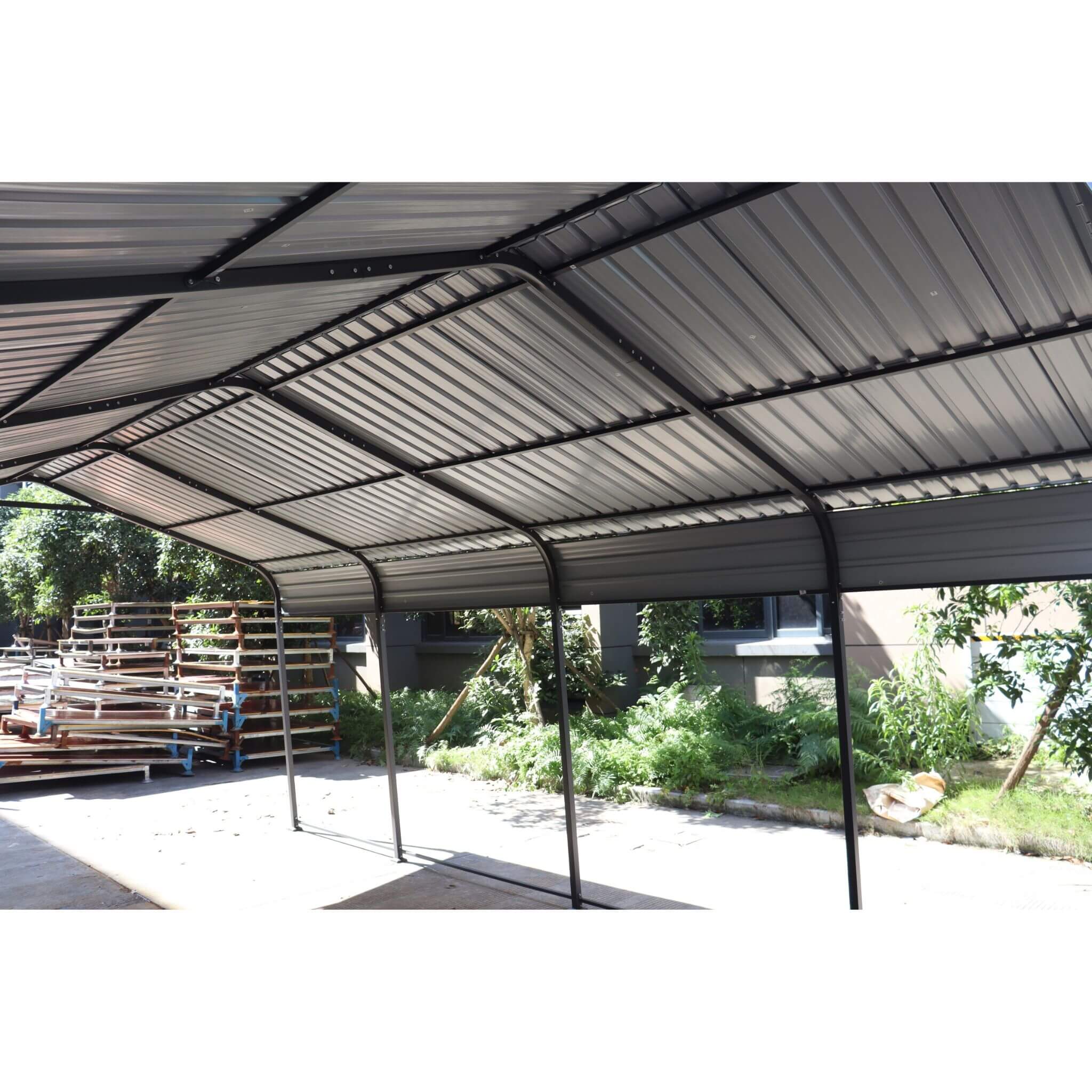 [12X20FT] Alora Heavy-Duty Metal Carport With Galvanized Steel Roof For Car, Boats And Trucks, Gray (SAK95562) – SAKSBY WHOLE