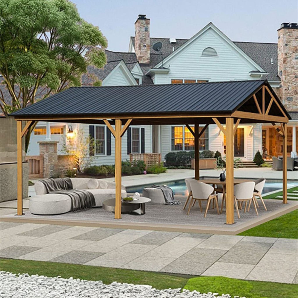 [12X20FT] Alora Premium Outdoor Double-Layer Galvanized Steel Hardtop Gazebo For Patio (SAK46095) – SAKSBY WHOLESALE, view 5