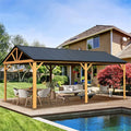 [12X20FT] Alora Premium Outdoor Double-Layer Galvanized Steel Hardtop Gazebo For Patio (SAK46095) – SAKSBY WHOLESALE