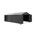 [12X25FT] Alora Extra Large Heavy-Duty Outdoor Metal Carport Garage Shed With Lockable Double Hinged Doors (SAK34153) – SAKSB