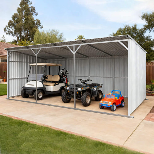 [12X25FT] Alora Heavy-Duty Galvanized steel Storage Equipment Shed (SAK20471) – SAKSBY WHOLESALE