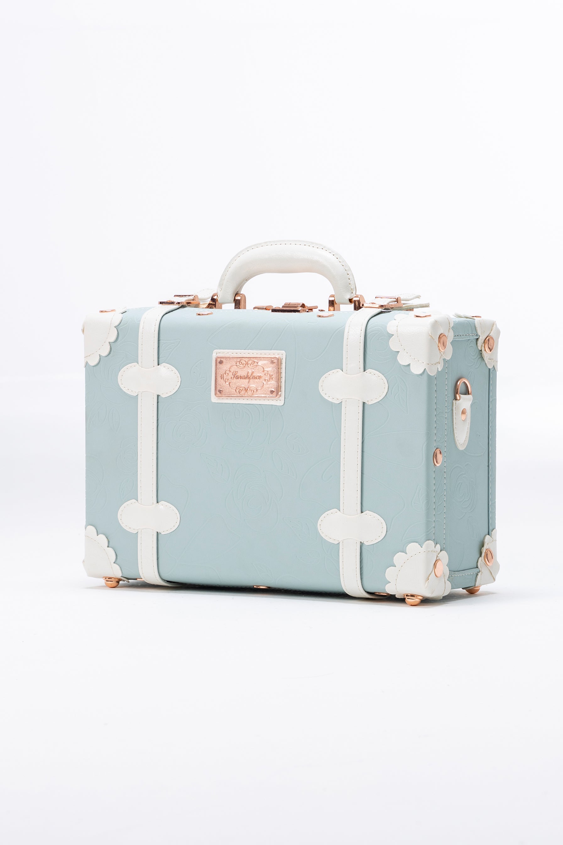 SarahFace 2 Pieces Luggage Set - Embossed Blue